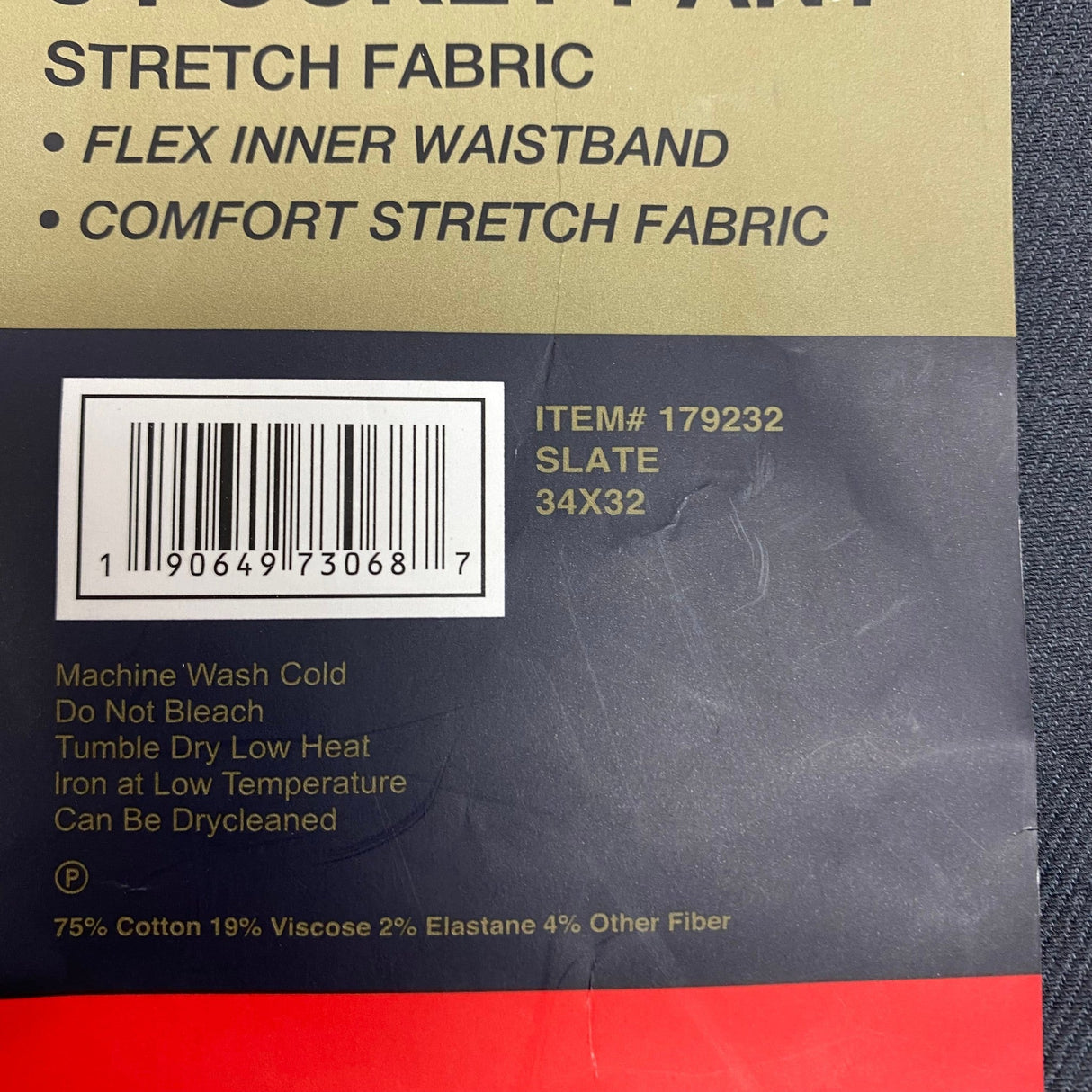 Jachs Men's Straight Fit 5 Pocket Pant - Slate SIZE - 34