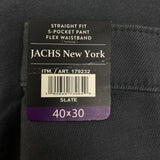 Jachs Men's Straight Fit 5 Pocket Pant - Slate SIZE - 40
