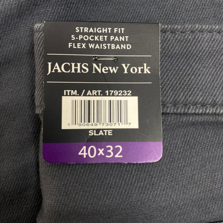 Jachs Men's Straight Fit 5 Pocket Pant - Slate SIZE - 40