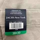 Jachs Men's Straight Fit 5 Pocket Pant - Tan SIZE - 38