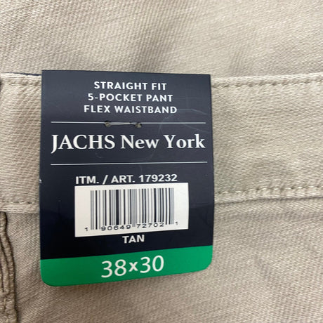 Jachs Men's Straight Fit 5 Pocket Pant - Tan SIZE - 38