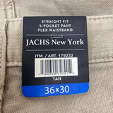 Jachs Men's Straight Fit 5 Pocket Pant - Tan SIZE - 36