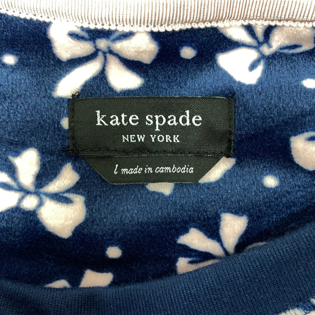 Kate Spade Women's Velour Jogger PJ Set - Bows SIZE - Large