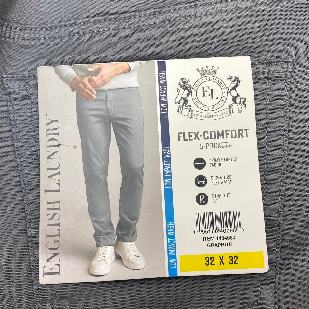English Laundry Men's Slim Fit Pant - Graphite SIZE - 32