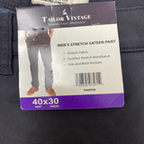 Tailor Vintage Men's Stretch Sateen Pant - Phantom SIZE - 40