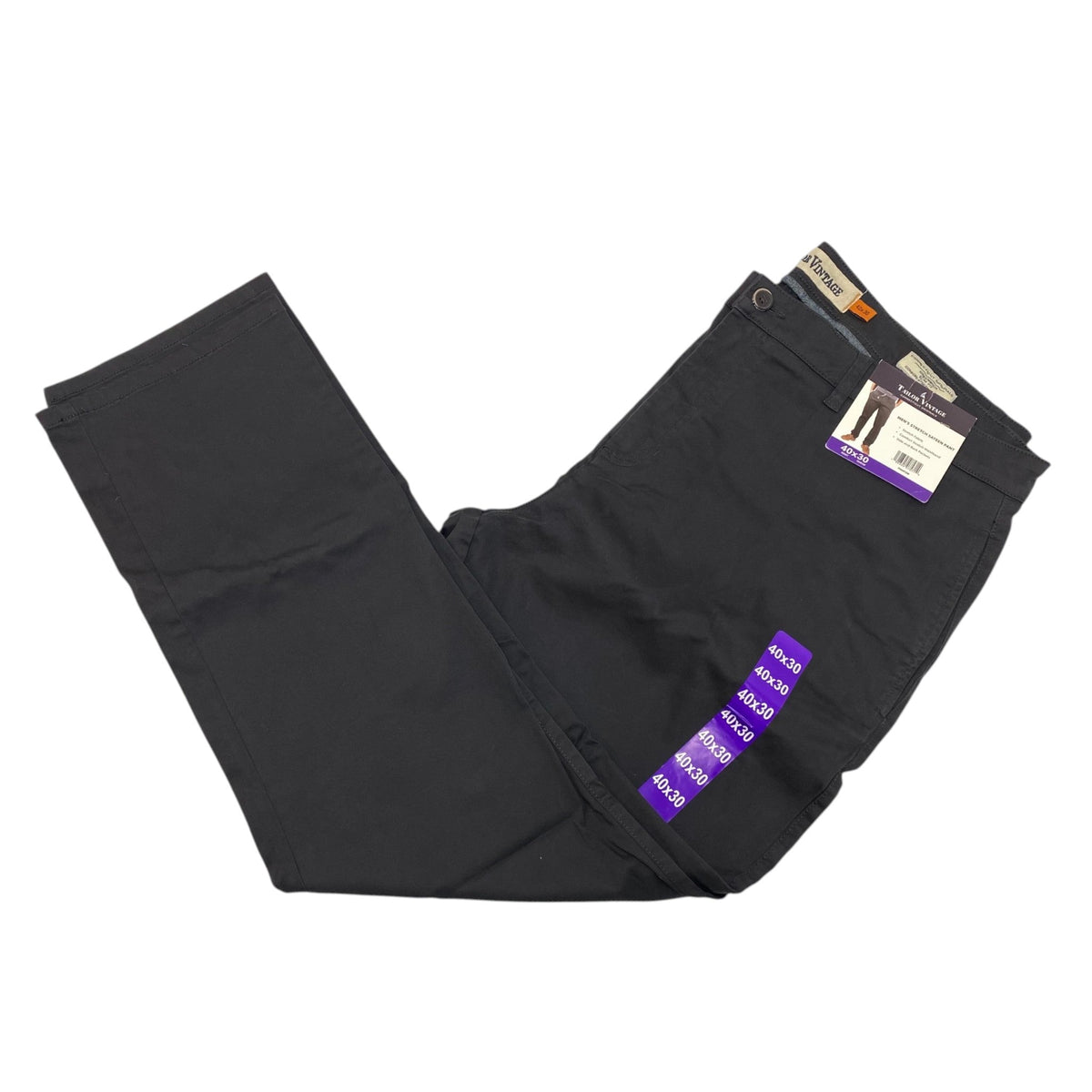 Tailor Vintage Men's Stretch Sateen Pant - Phantom SIZE - 40