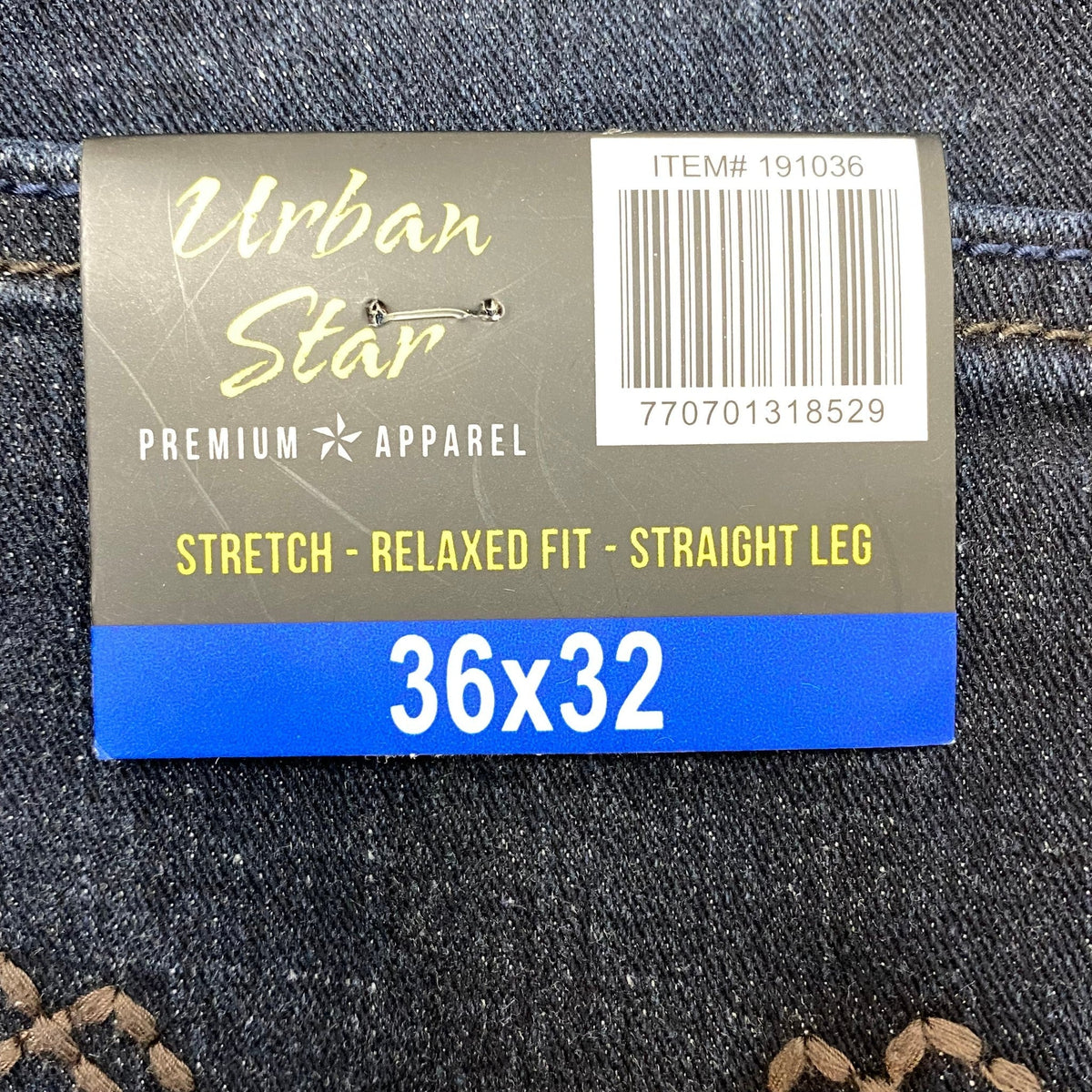 Urban Star Men's Straight Leg Jeans - Dark Wash SIZE - 36