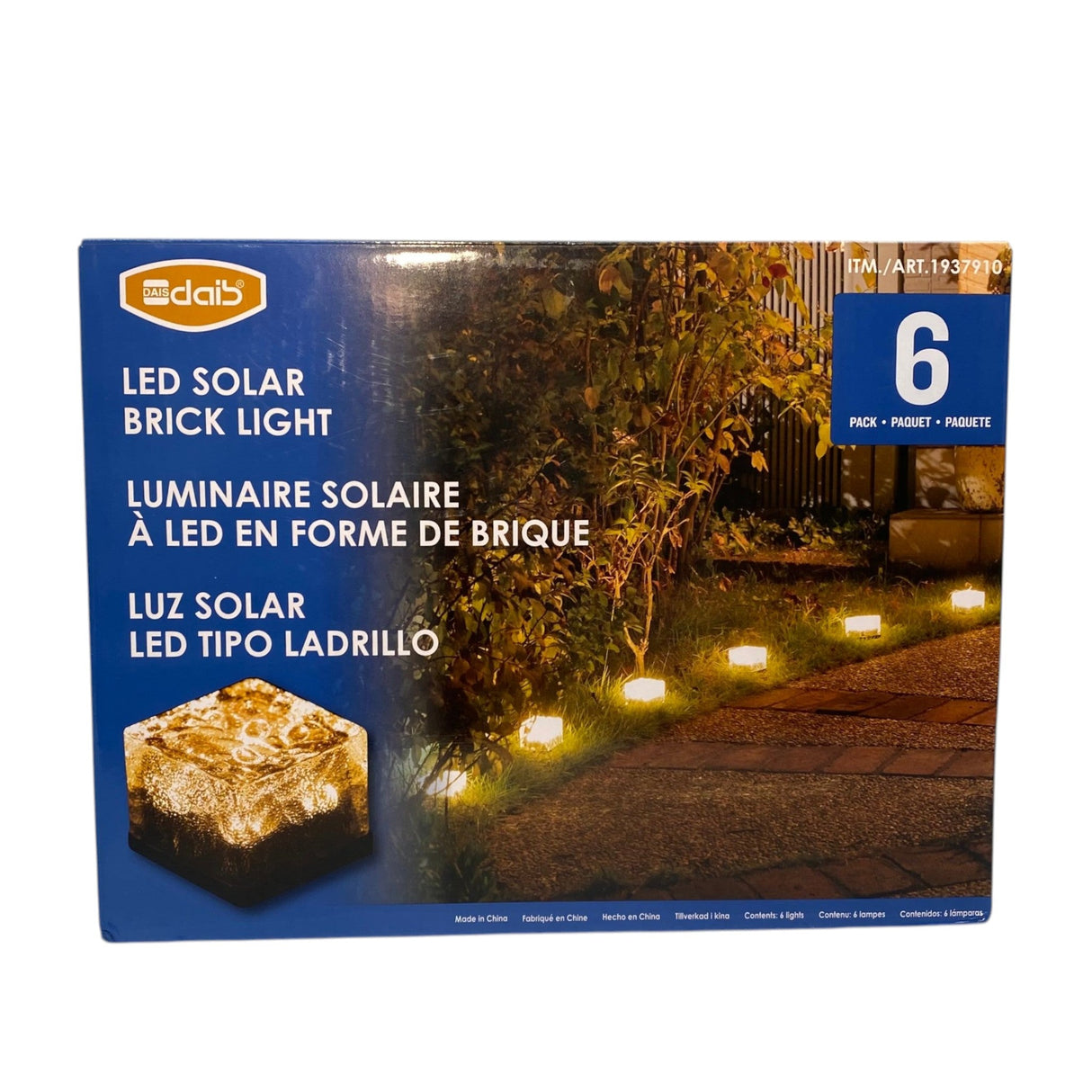 Dais Solar Brick Light 6 Pack - Warm White
