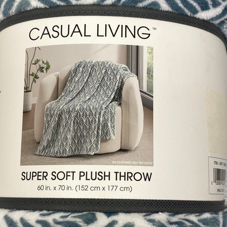 Casual Living Super Soft Plush Throw - Shelly Slate - 152cm x 177cm