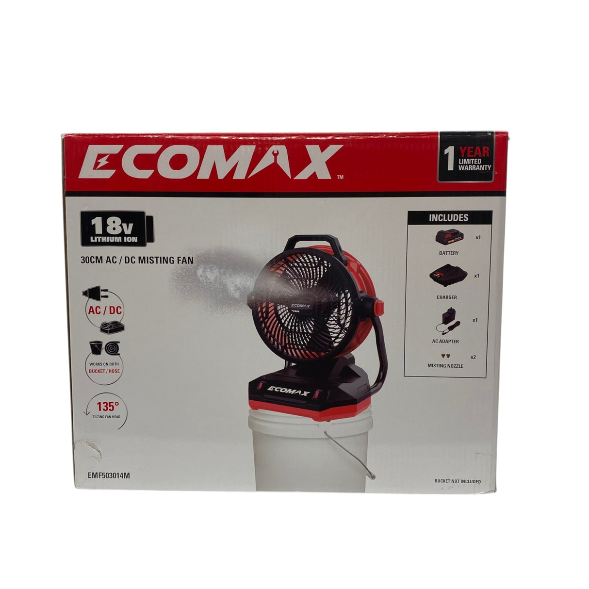 Ecomax 30cm Misting Fan