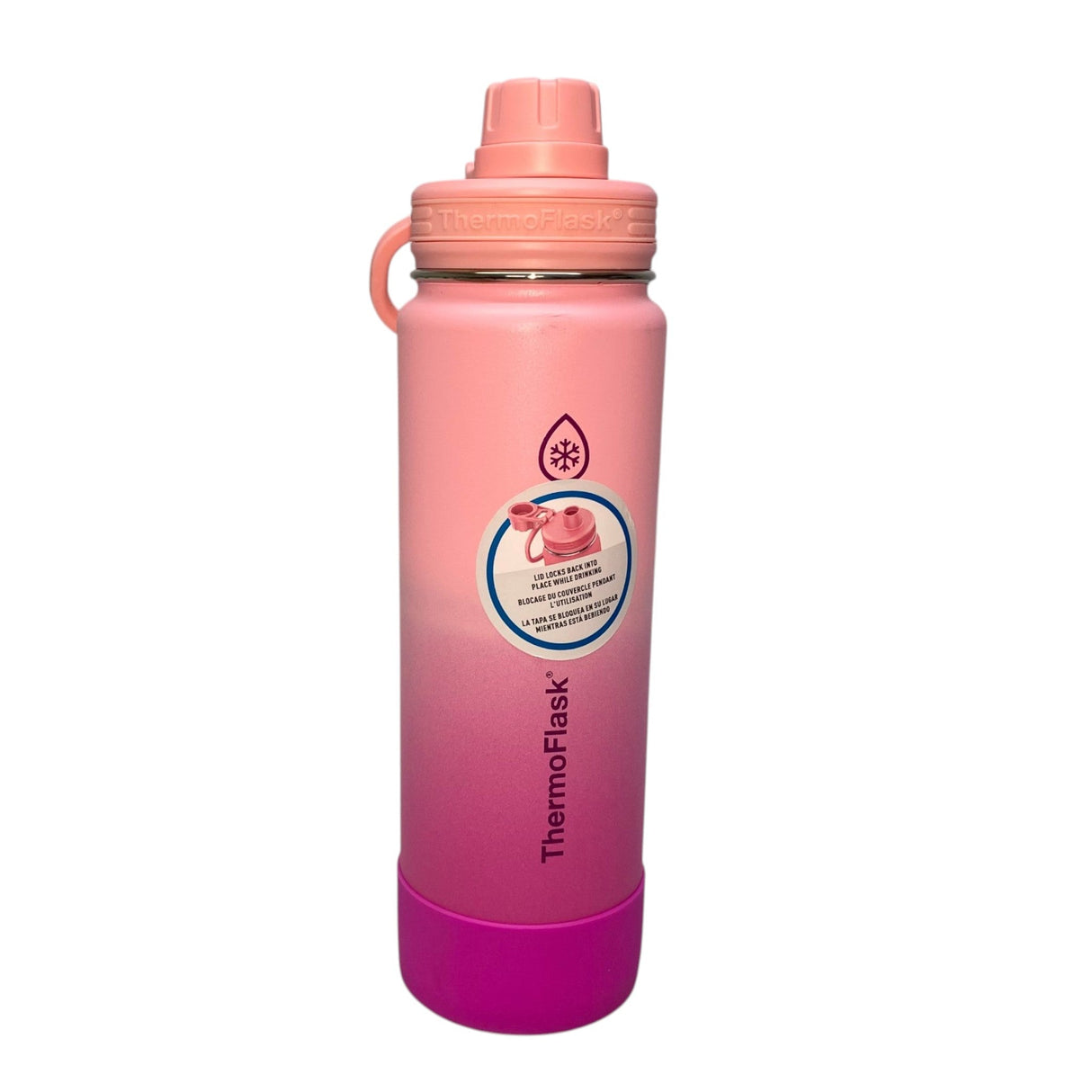 Thermoflask 710ml Ombre Stainless Steel Insulated Bottle with Chug Lid - Pink/Purple