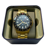 Fossil Blue GMT 46 mm Men's Gold-Tone Stainless Steel Watch