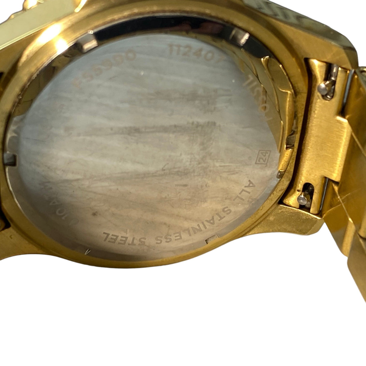 Fossil Blue GMT 46 mm Men's Gold-Tone Stainless Steel Watch