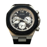 Guess 2-Tone Case Black Silicone Strap Men's Watch