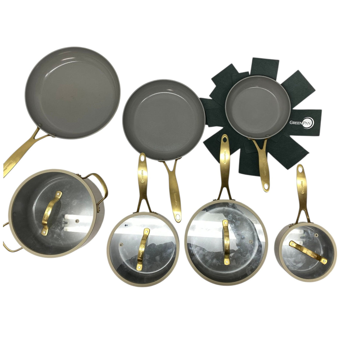 Greenpan Jewel 7 Piece Ceramic Cookware Set with 4 Lids