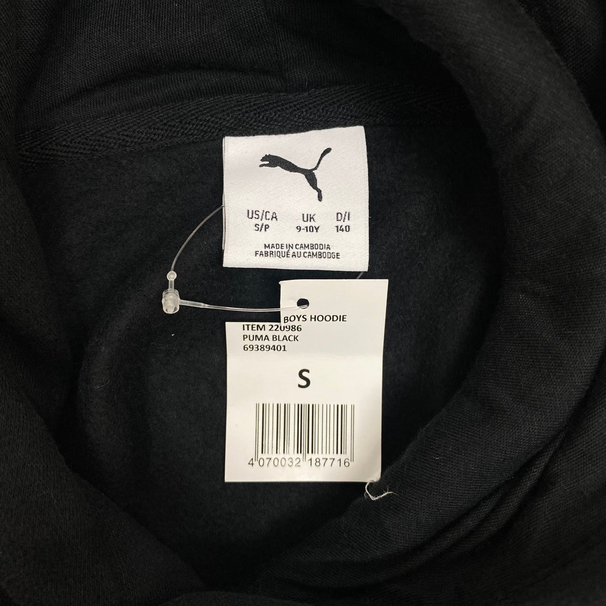 Puma Boy's Logo Fleece Hoodie SIZE - 10 Small