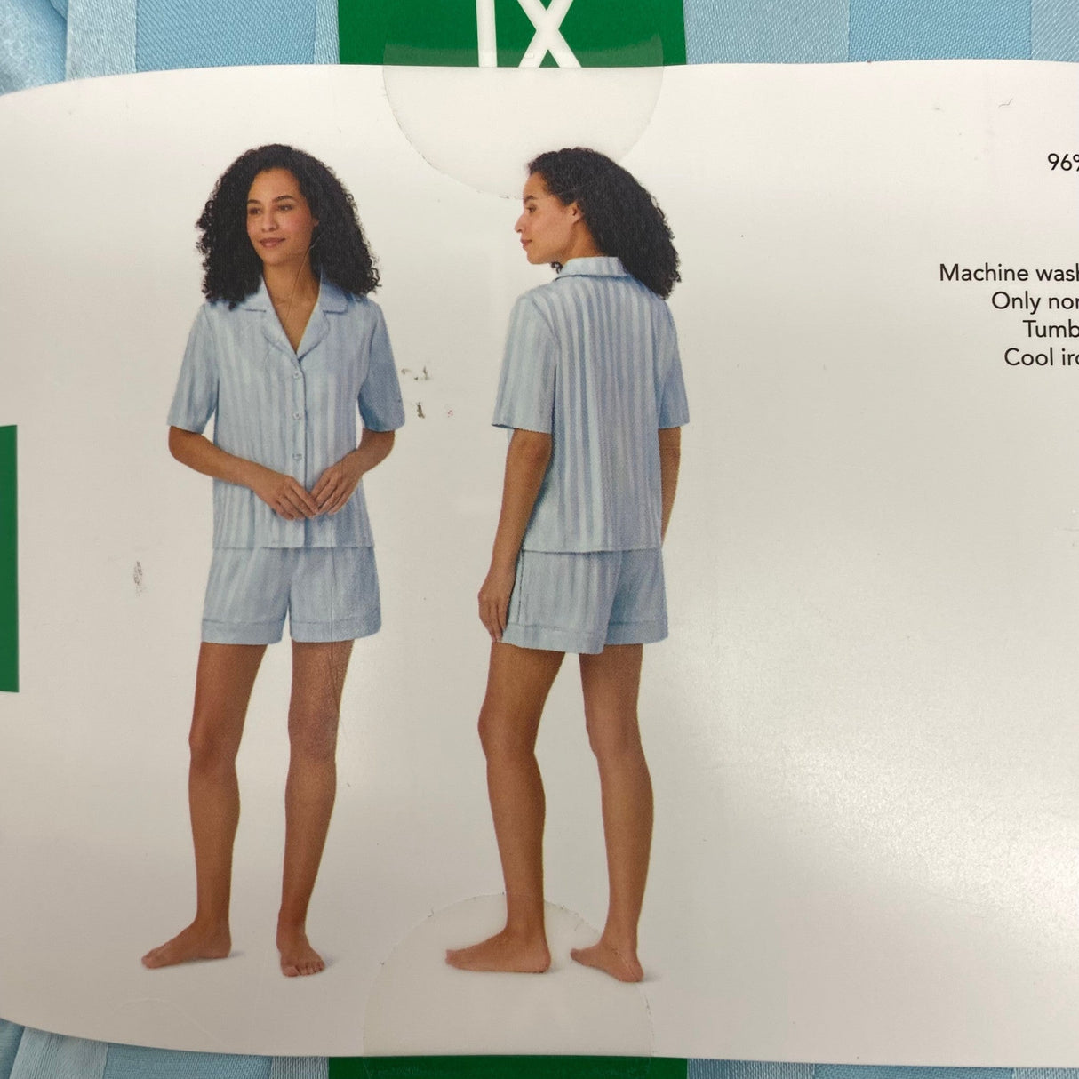 Carole Hochman Women's 2 Piece Satin Summer Pyjamas - Blue SIZE - Extra Large
