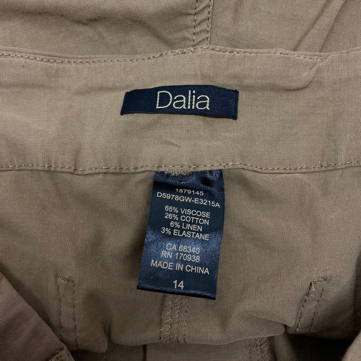 Dalia Women's Linen Pant Size SIZE - 14