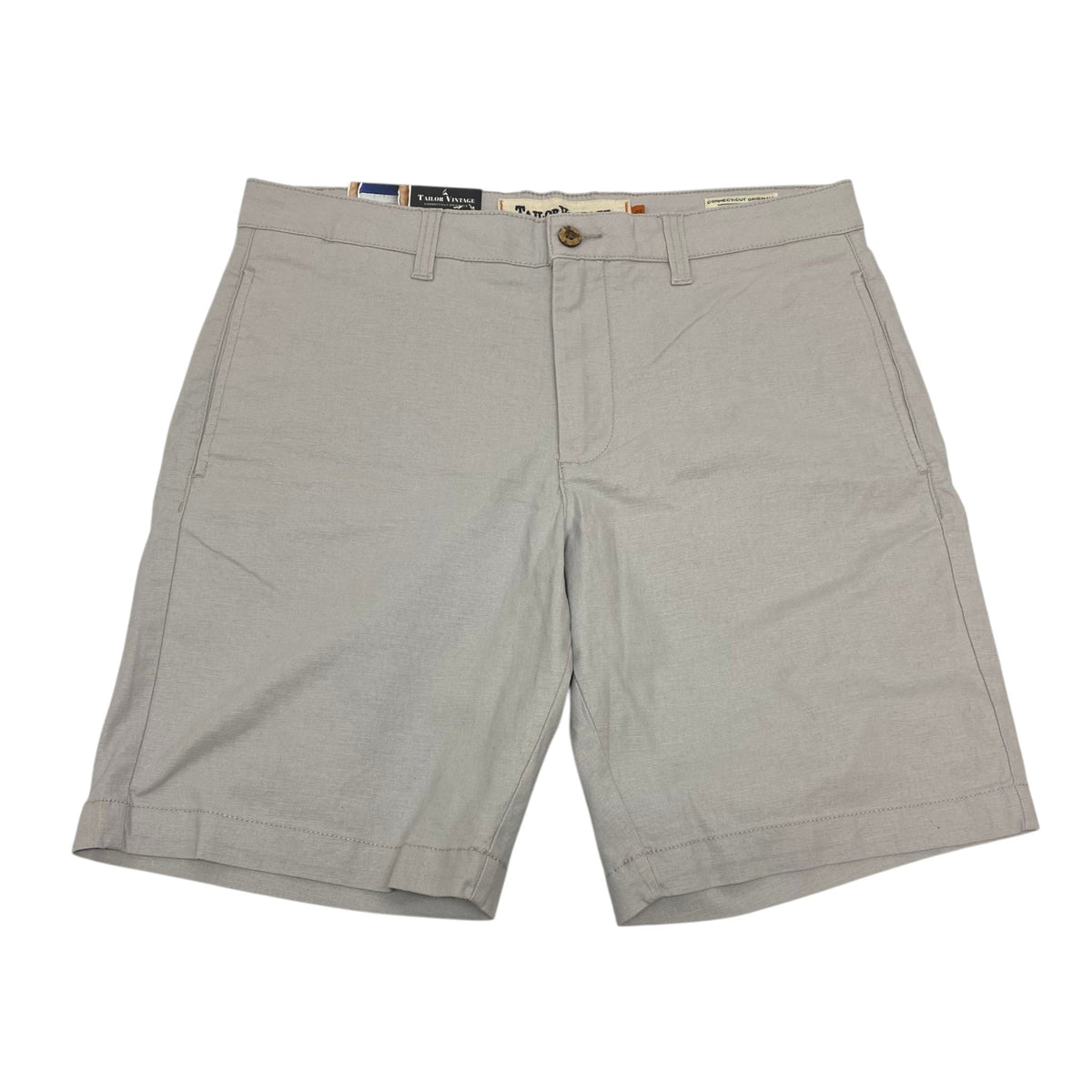Tailor Vintage Men's Stretch Linen Cotton Walking Short - Quiet Grey SIZE - 32