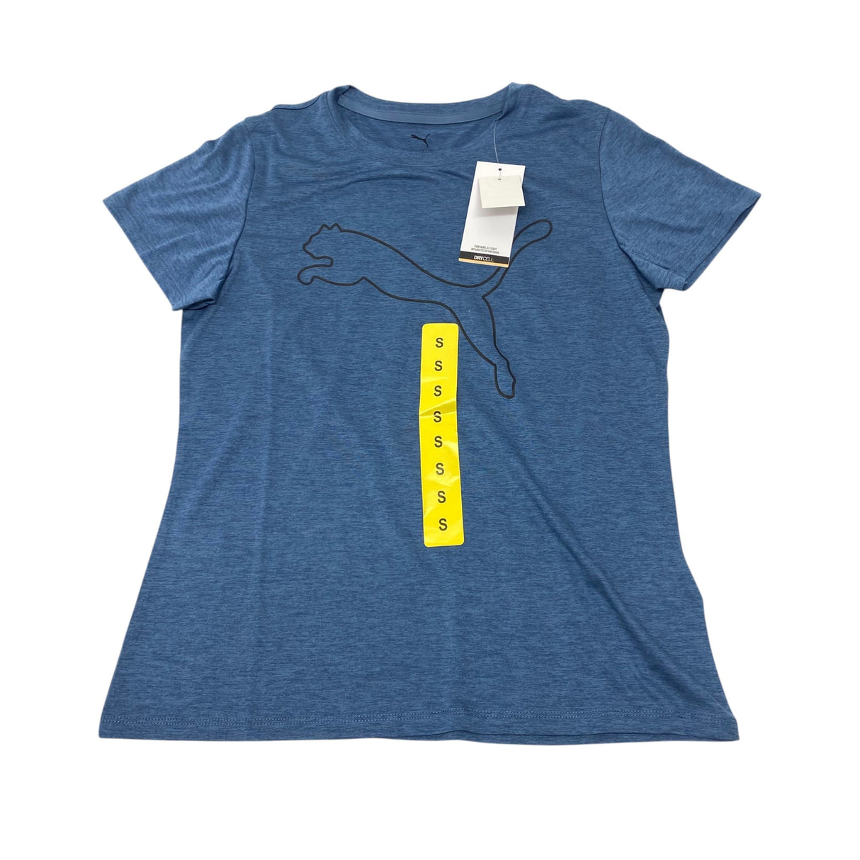 Puma Women's Tad Essential Heather Logo Tee - Dark Indigo Heather SIZE - Small