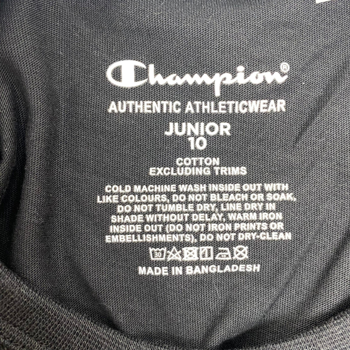 Champion Kid's Script Short Sleeve Tee SIZE - 10