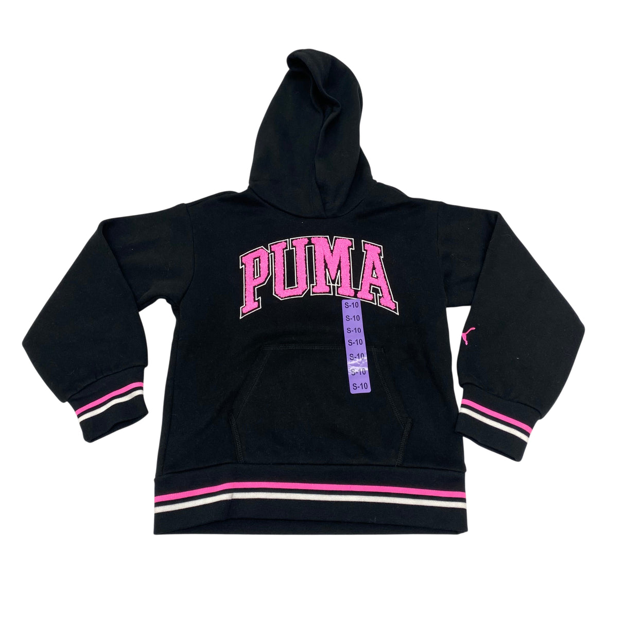 Puma Girl's Logo Fleece Hoodie SIZE - 10 Small