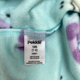 Pekkle Girl's Fleece Sleepsuit - Sheep & Cow - 18 Months