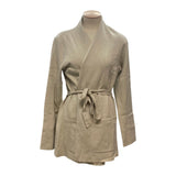 Como Vintage Women's Vintage Cardigan with Belt - Tan SIZE - Extra Large