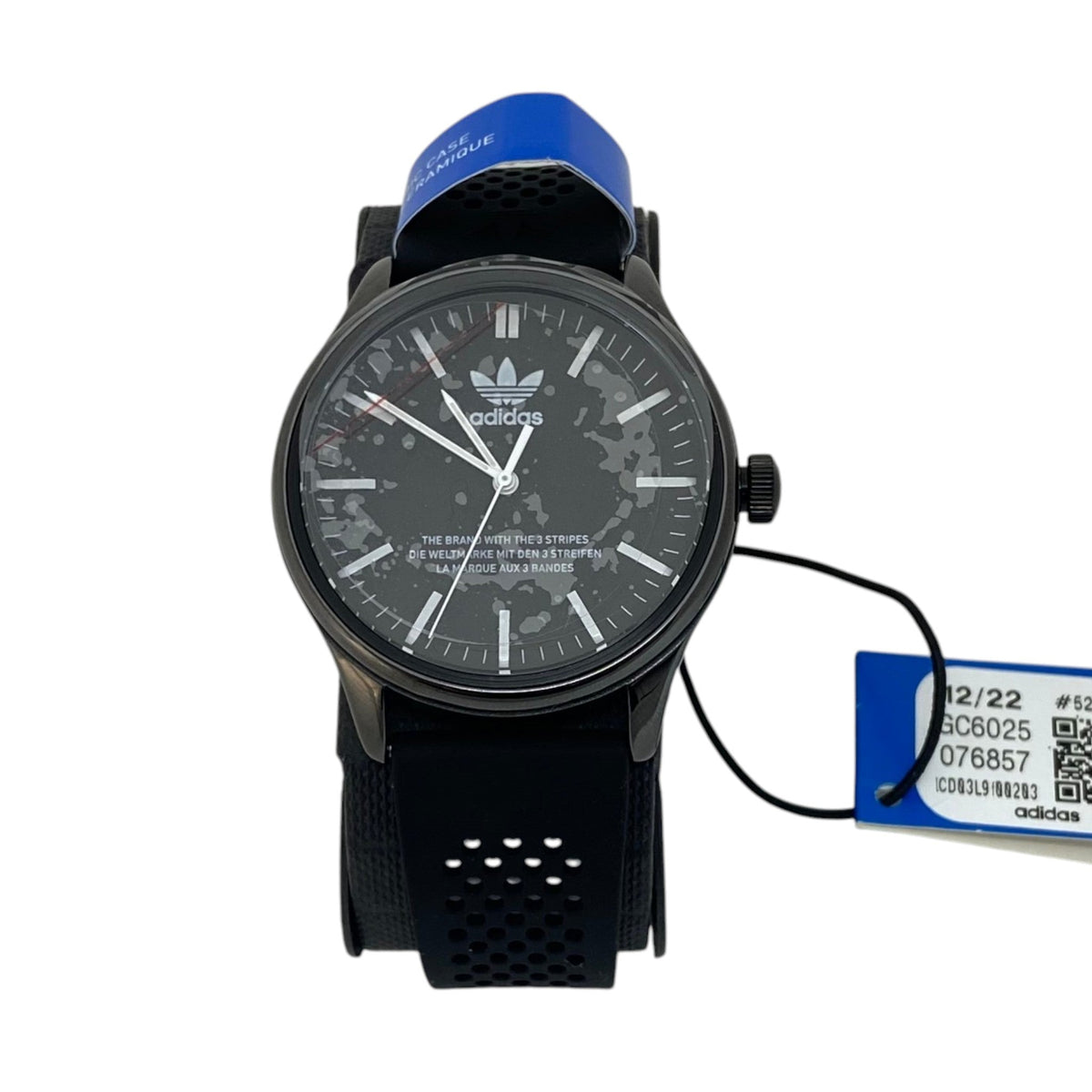 Adidas Originals Unisex Code One Black Dial Silicone Strap Watch