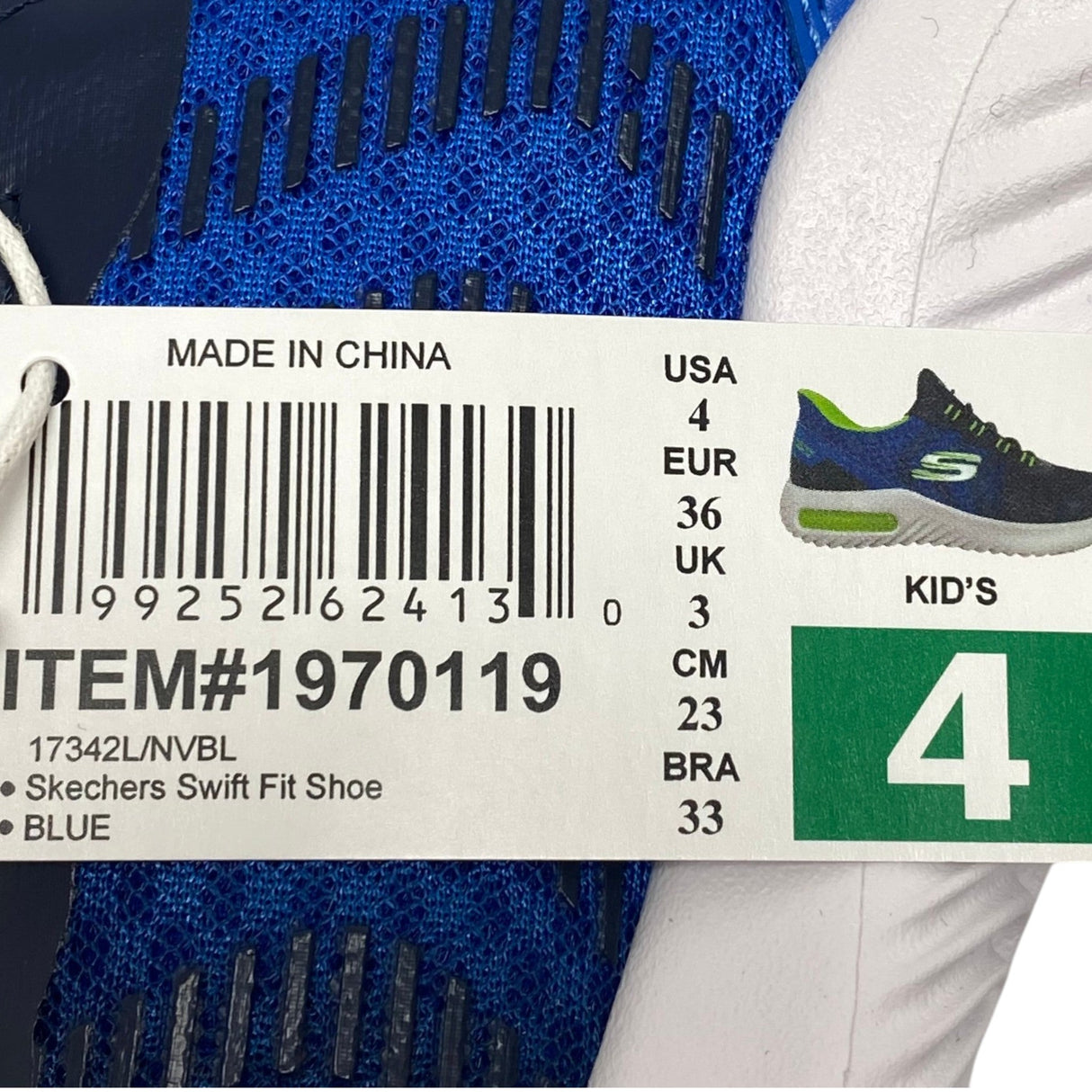Skechers Swift Fit Kids Sneakers - Blue/Green SIZE - 36