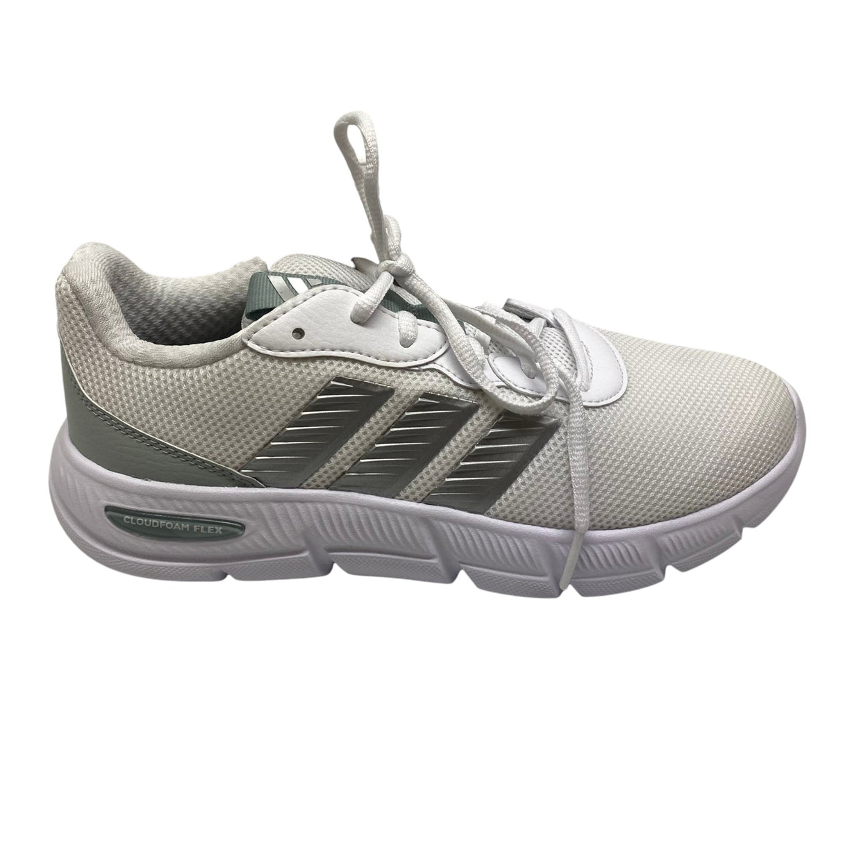 Adidas Women's Cloudfoam Flex Wide Fit Sneakers - White SIZE - Small
