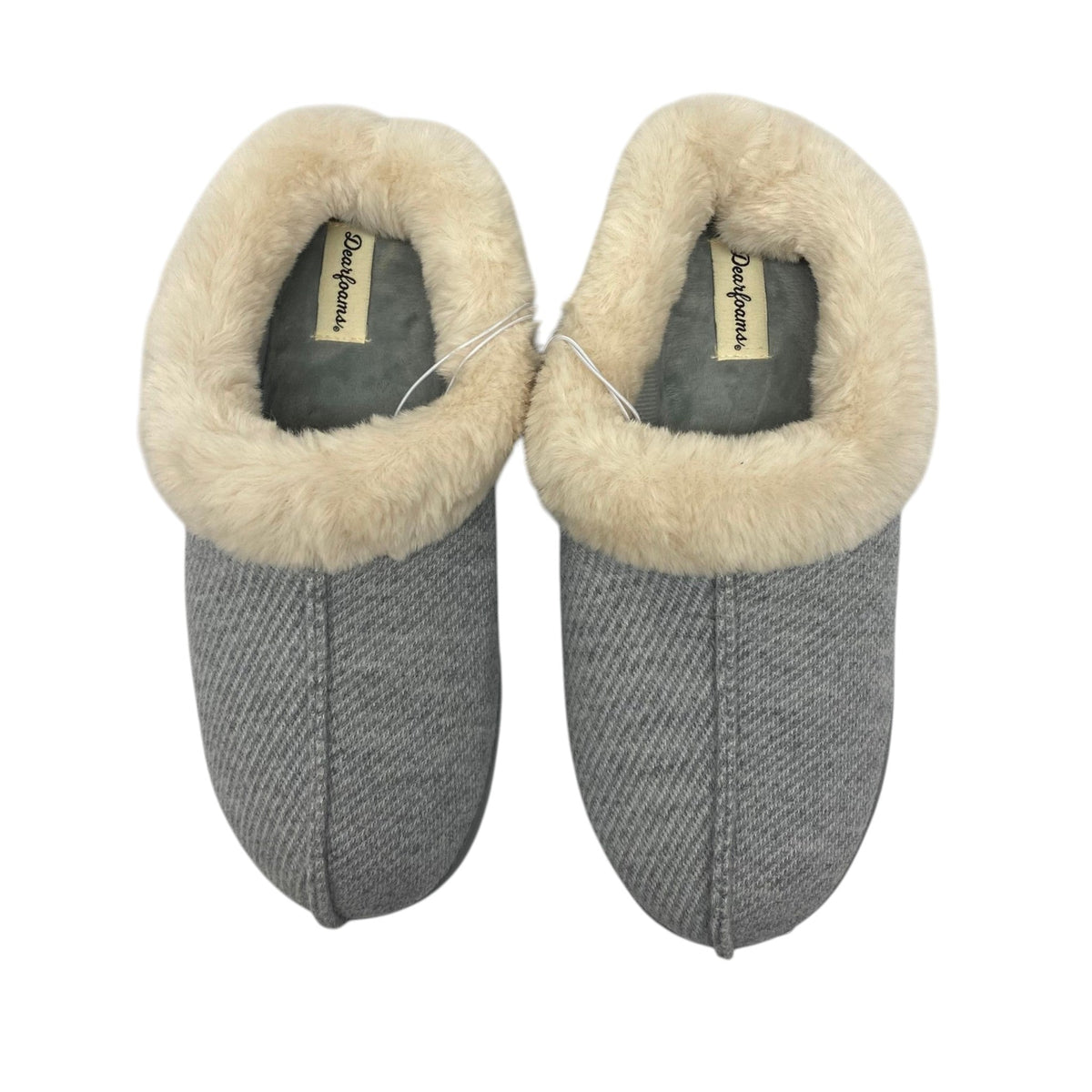 Dearfoam Dearfoam Women's Twill Clog Slipper - Light Heather Grey SIZE - Large