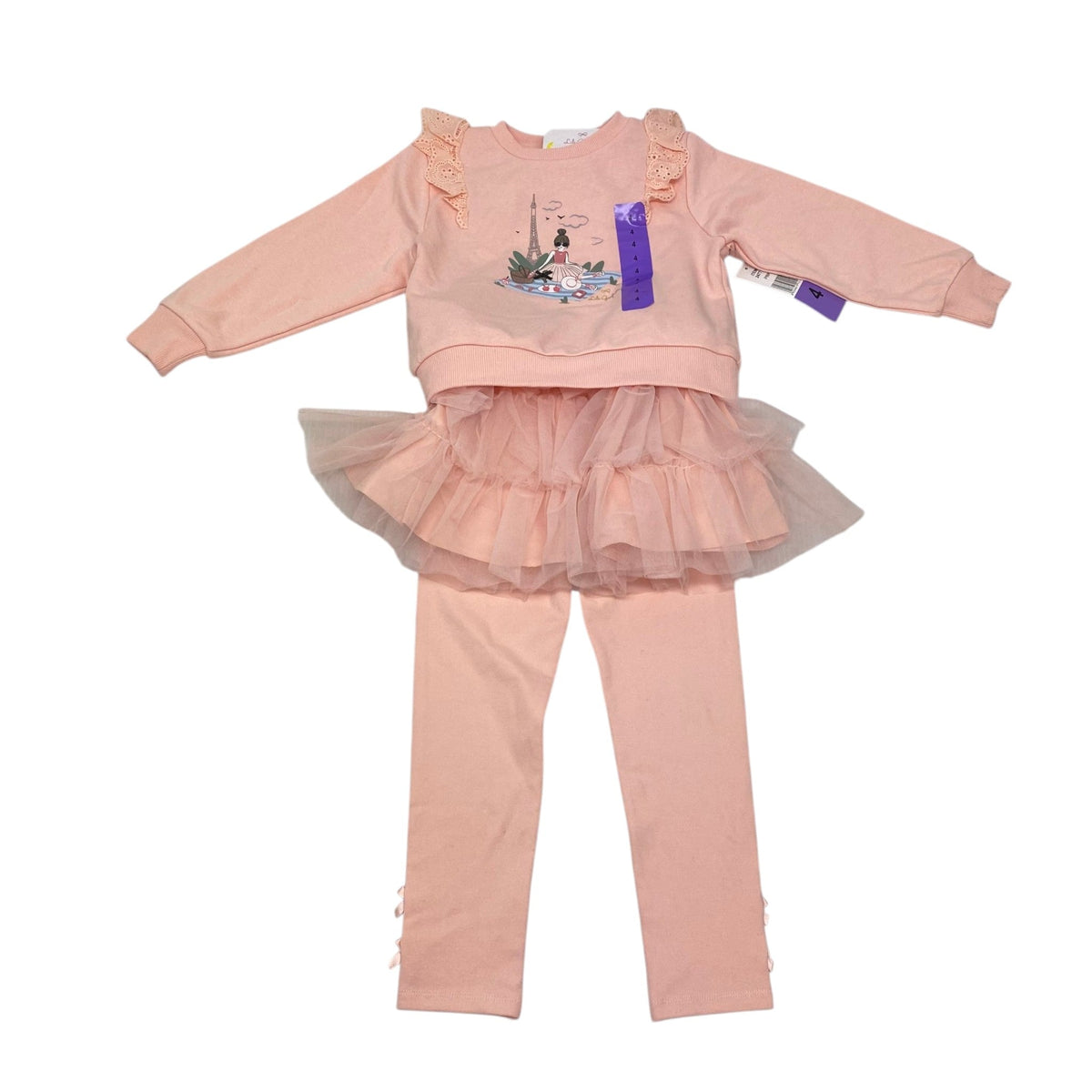 Lili Gaufrete Girl's 3 Piece Set with Tutu - Paris