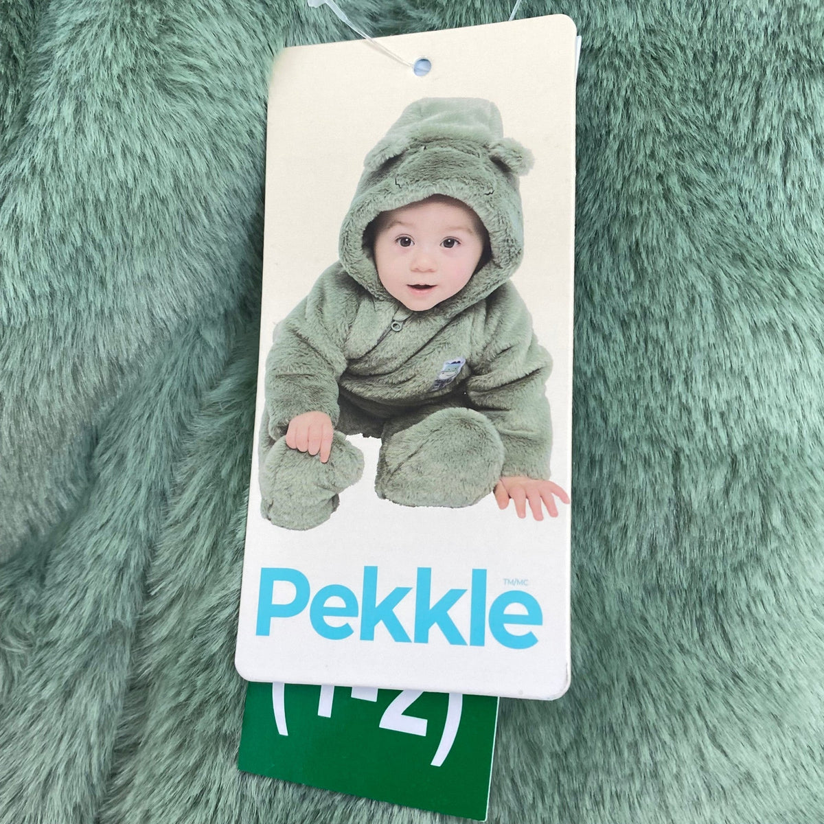 Pekkle Kid's Sleepsuit - Olive Hippo - Size 18 Months