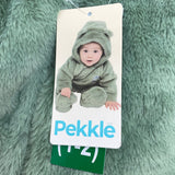 Pekkle Kid's Sleepsuit - Olive Hippo - Size 18 Months