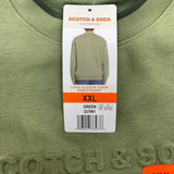 Scotch & Soda Men's Long Sleeve Crew Sweatshirt - Green SIZE - XXL