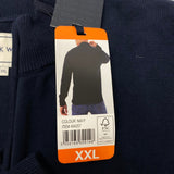 Jack Wills Men's 1/4 Zip Knit Sweatshirt - Navy SIZE - XXL