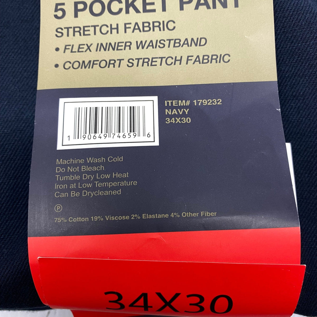 Jachs Men's Straight Fit Pants - Navy SIZE - 34