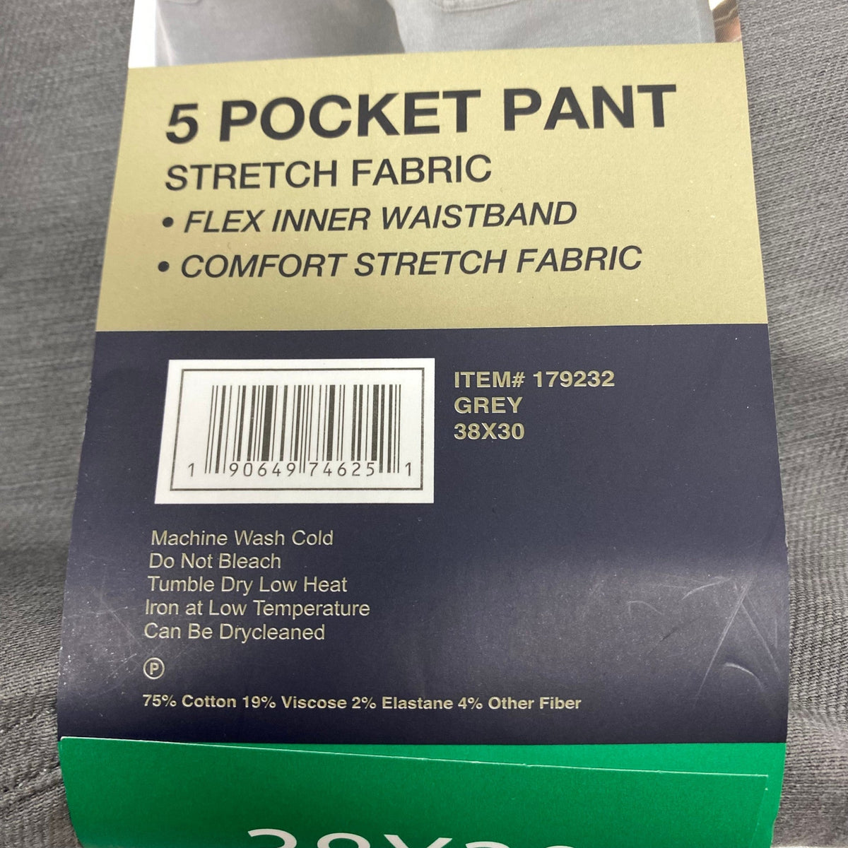 Jachs Men's Straight Fit Pants - Grey SIZE - 38