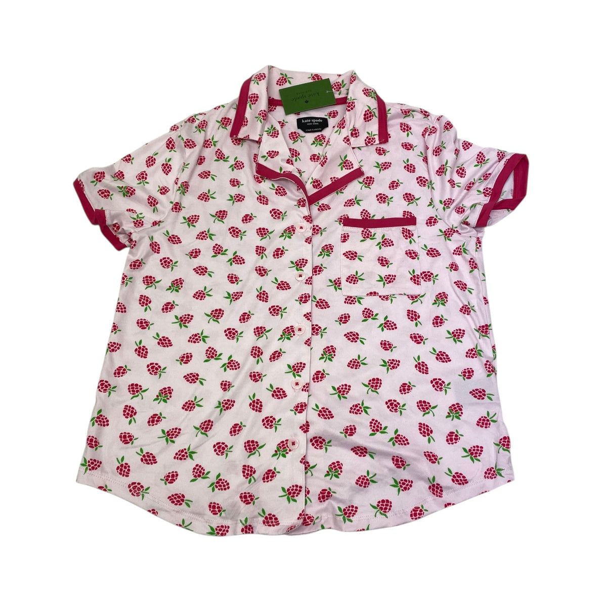 Kate Spade Women's 2 Piece Capri Pyjama Set - Strawberry SIZE - Small