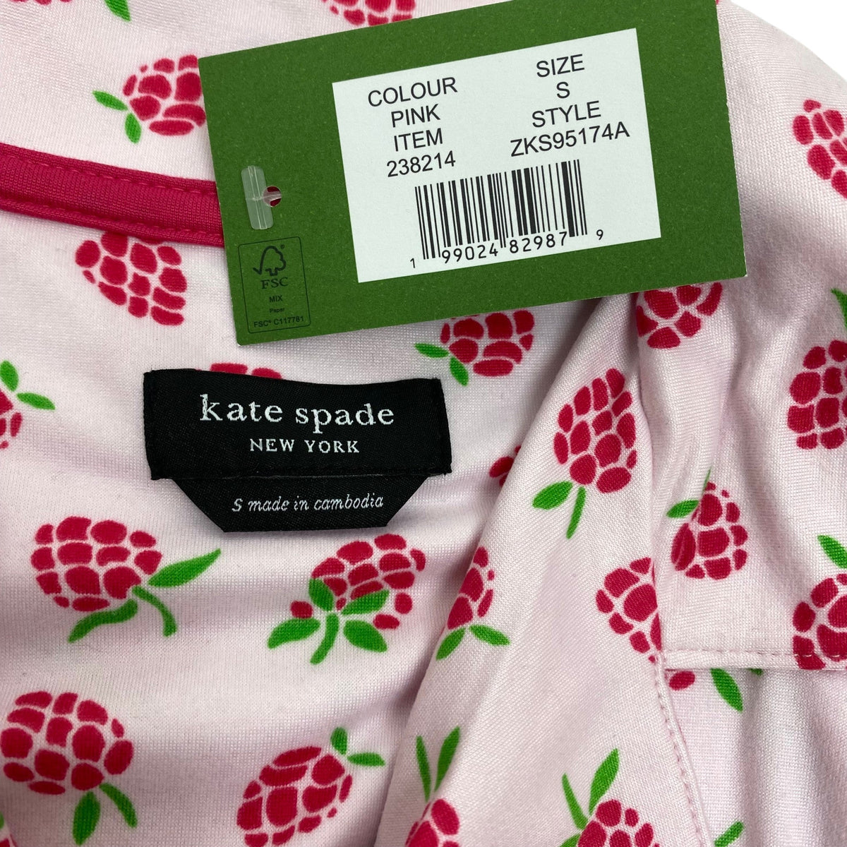 Kate Spade Women's 2 Piece Capri Pyjama Set - Strawberry SIZE - Small