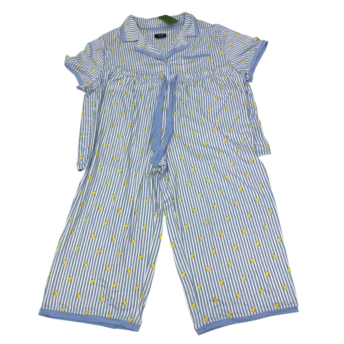 Kate Spade Women's 2 Piece Capri Pyjama Set - Lemon SIZE - XXL