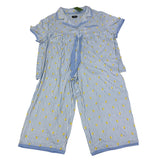 Kate Spade Women's 2 Piece Capri Pyjama Set - Lemon SIZE - XXL