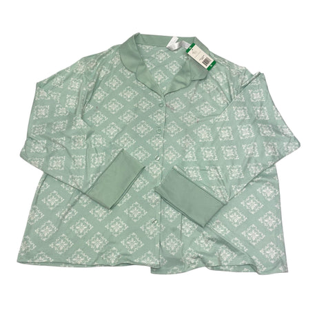 Flora Nikrooz Women's 2 Piece Satin Trim Pyjama Set - Green SIZE - Extra Large
