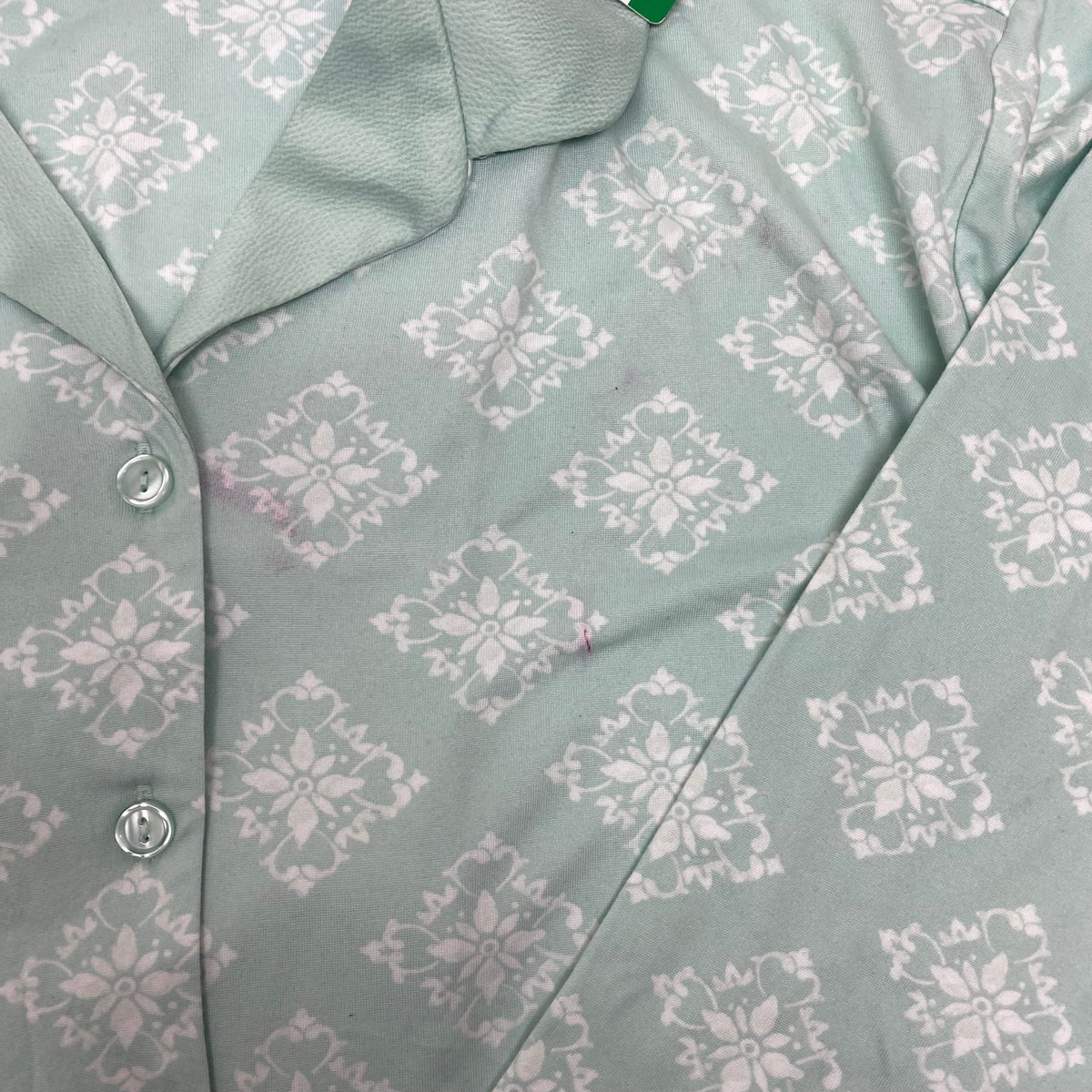 Flora Nikrooz Women's 2 Piece Satin Trim Pyjama Set - Green SIZE - Extra Large