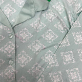 Flora Nikrooz Women's 2 Piece Satin Trim Pyjama Set - Green SIZE - Extra Large
