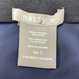 Matty M Women's Satin Midi Skirt - Navy SIZE - Small