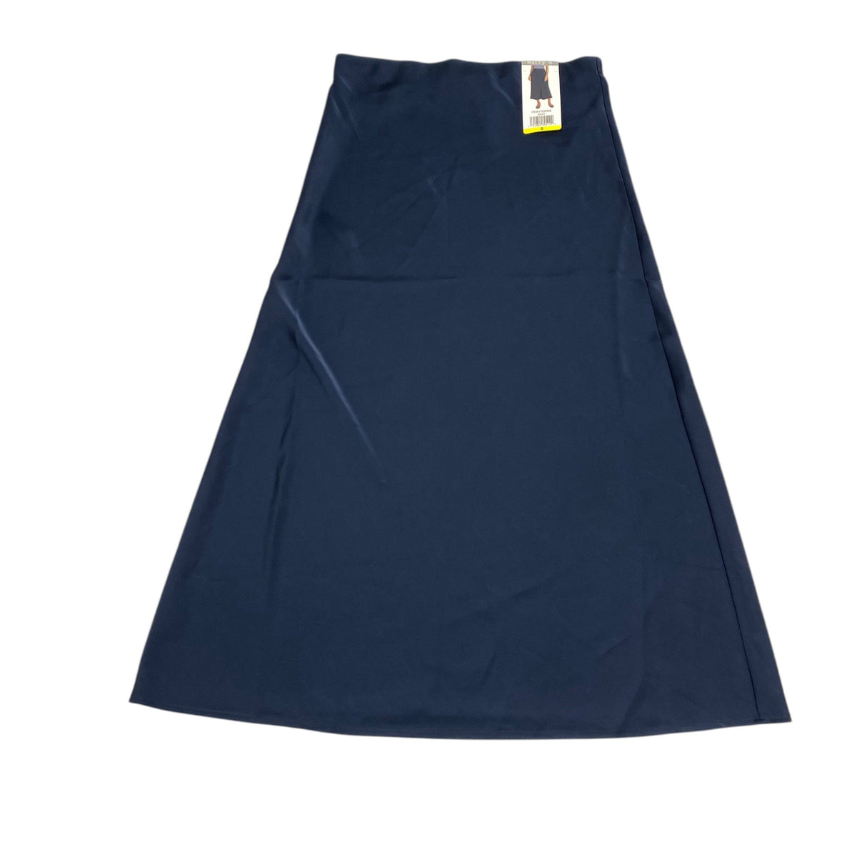 Matty M Women's Satin Midi Skirt - Navy SIZE - Small