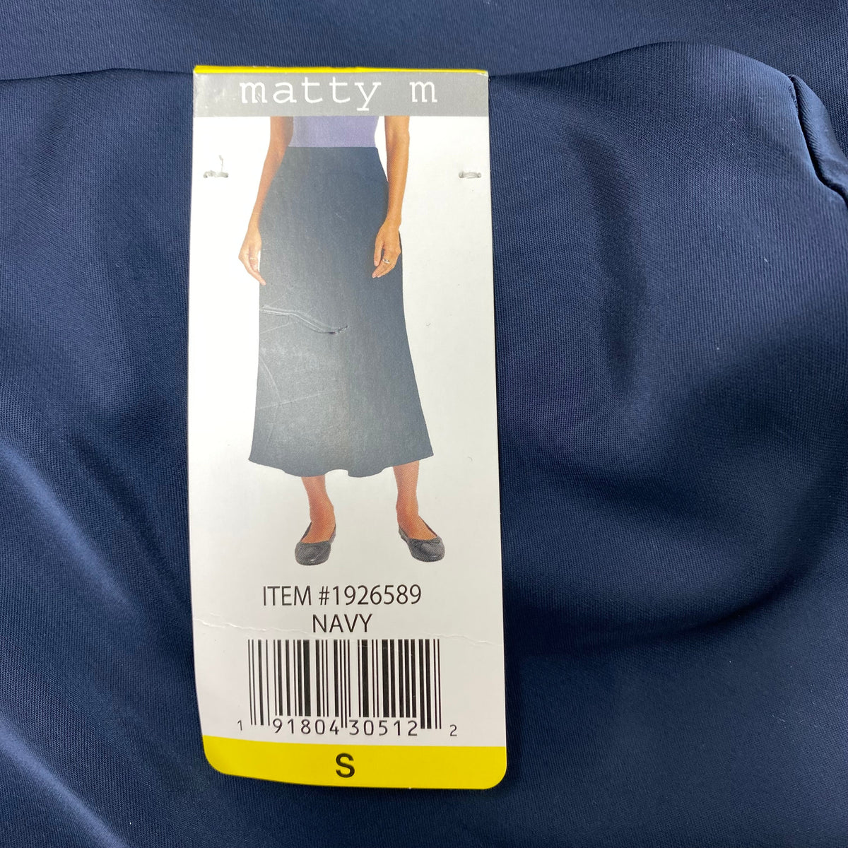 Matty M Women's Satin Midi Skirt - Navy SIZE - Small