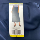 Matty M Women's Satin Midi Skirt - Navy SIZE - Small